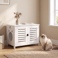 Dierenwoning Compacte kattenbak kast wit